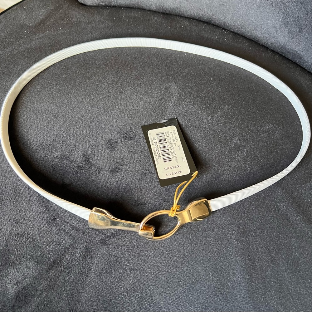 Bebe Thin Coated Stretch Snake Hook Belt